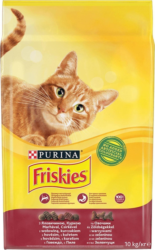 Friskies Kedi Maması Sığır Etli Yetişkin Kediler 10 kg