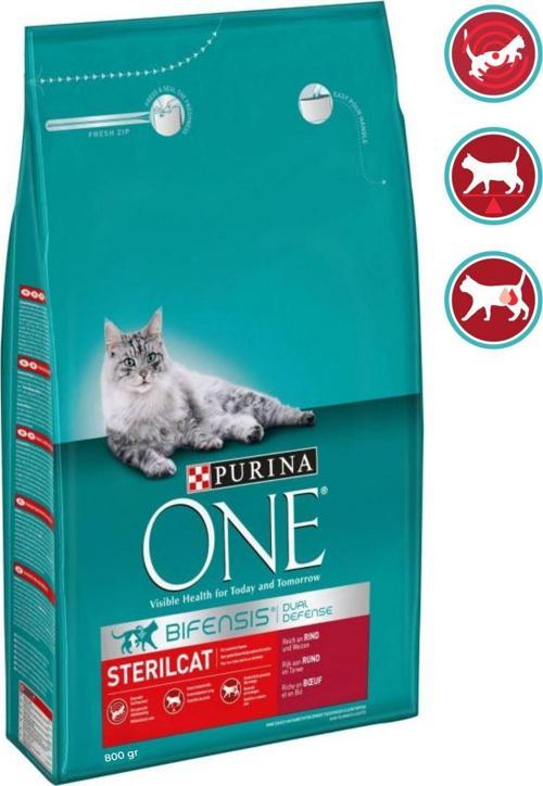 One Bifensis Beef Sterilised Cat Food Sığır Etli Kısırlaştırılmış Kedi Maması 800 gr