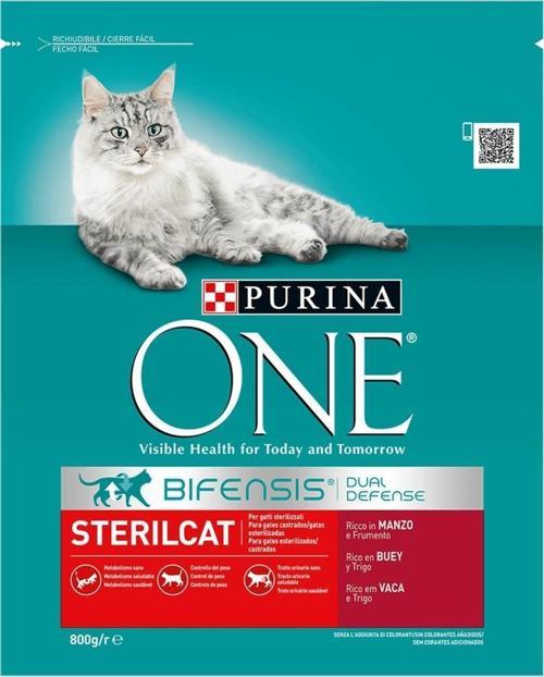 One Kuru Kedi Maması Steril Sığır Etli 800 Gr