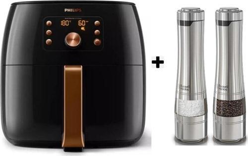 Xxl 7.3l Airfryer Fritöz Siyah +russell Hobbs Tuz & Karabiber Öğütücü Pilli Işıklı