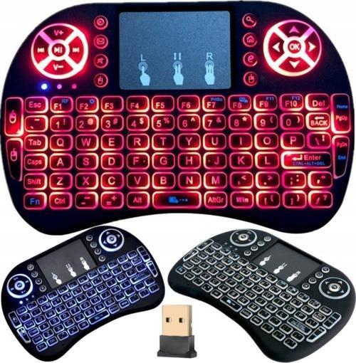 Kablosuz Smart Tv Mini Klavye Mouse Işıklı Şarjlı 2385