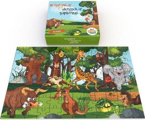 Hayvanlar ve Duygular 96 Parça Eğitici Puzzle