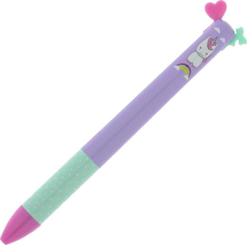 Tükenmez Kalem iki Renkli Light Blue Pink