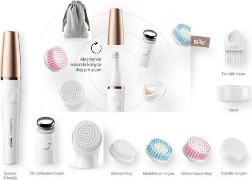 FaceSpa Pro 911 Yüz Epilatörü + 80M Yedek Fırça Başlığı Paketi