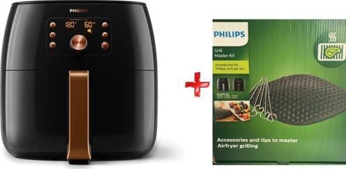 Premıum Xxl 7,3lt 1,4kg Aile Boyu Airfryer Smart Sensıng Fritöz + Izgara Seti
