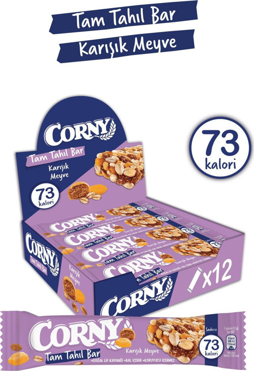 Karışık Meyveli Tahıl Bar x 12 adet