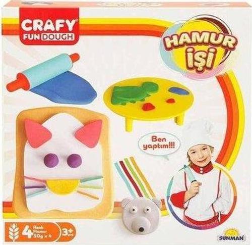 Crafy Hamur İşi Oyun Hamuru Seti 200 gr. 6 Parça