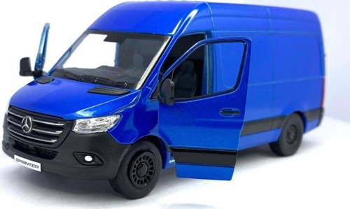 Mavi Mercedes Sprinter Çek Bırak Diecast Model Araba