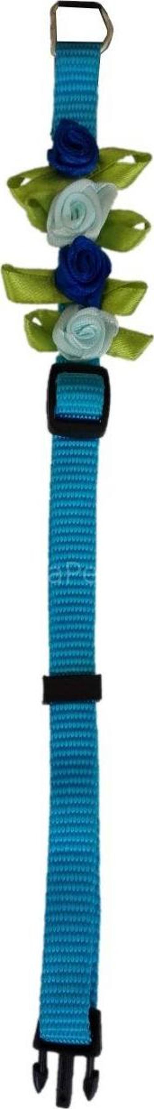 Dr.Sacchi Güllü Kedi Boyun Tasması 10mm*21/31 cm Mavi