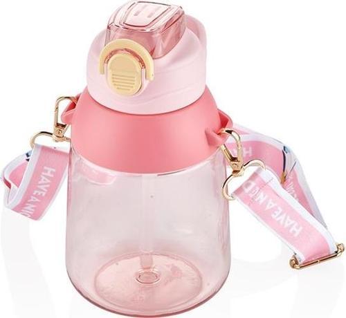 Pipetli Çocuk Su Matarası Pembe 800 ml