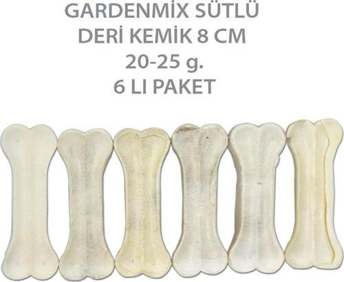 Sütlü Pres Deri Köpek Çiğneti Kemik 20-25 gr 6 Lı