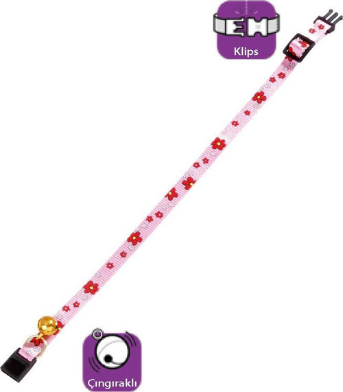 Kedi Tasmasi Çing. 30Cm Toz Pembe