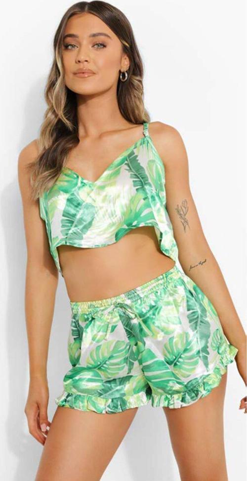 8326 Kadın Babydoll Şortlu Takım