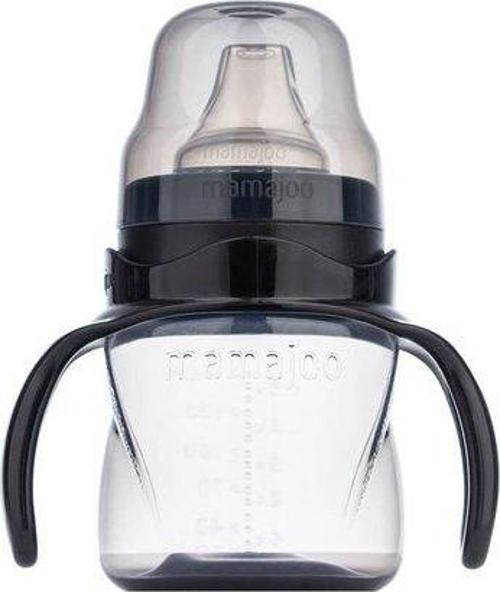 Kulplu Akıtmaz Eğitici Bardak Black 160 Ml & Anti-Kolik Bardak Ucu