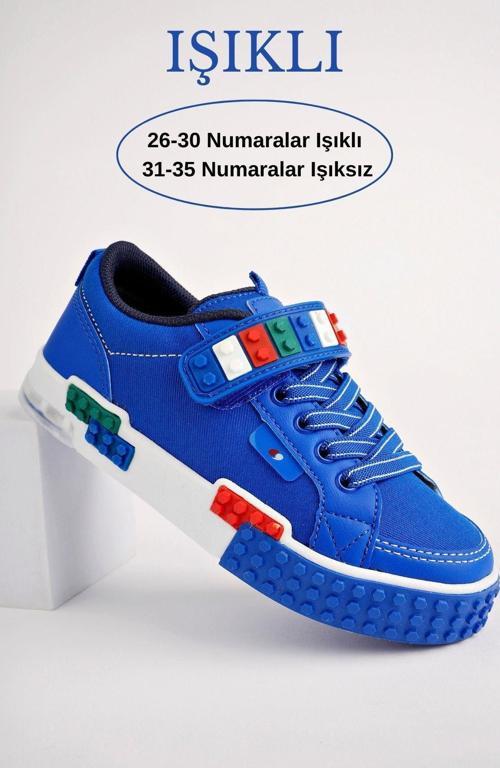 SONİC Garantili Legolu Bağcıklı ve Cırtlı Ortopedik Çocuk Sneaker Spor Ayakkabı
