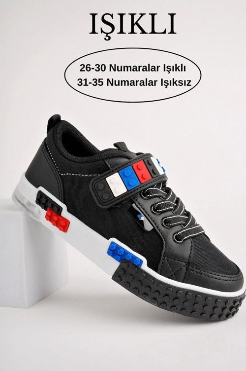 SONİC Garantili Legolu Bağcıklı ve Cırtlı Ortopedik Çocuk Sneaker Spor Ayakkabı