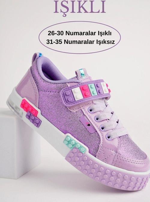 SONİC Garantili Legolu Bağcıklı ve Cırtlı Ortopedik Çocuk Sneaker Spor Ayakkabı