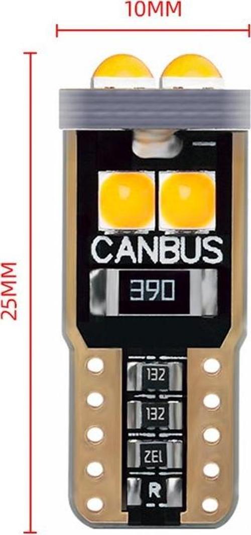 Dekoratif led ampul T10-6SMD 3030 CANBUS 12V çift turuncu / LAAM866
