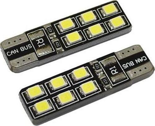 Led Ampul Dipsiz T10-12SMD Beyaz 2'li Set 24V / LAAM640