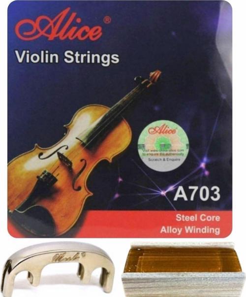 Keman Teli Marla Metal Susturucu Şenses Reçine 3'Lü Set