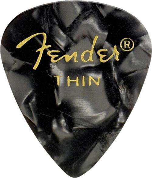 351 Premium Celluloid Picks Black Moto - Thin - 1 Adet Pena