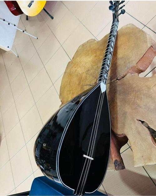 Yarı Profesyonel Kısa Sap Siyah İnci 39 Tekne Bağlama Emir Müzik Aletleri