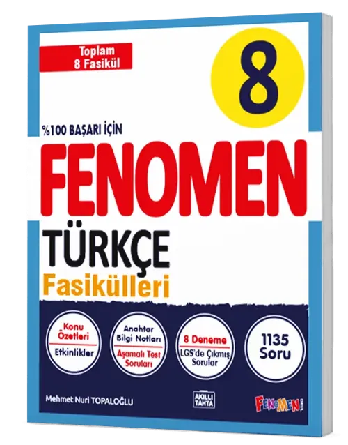 Fenomen Yayınları 8 Sınıf Türkçe Fasikül Seti Fasikülleri 6 Konu