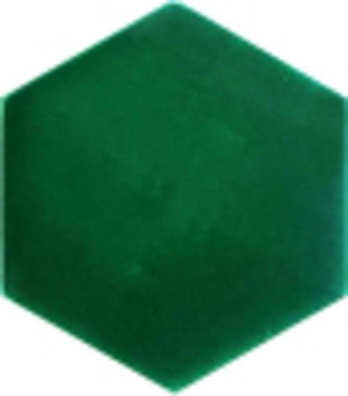 15X17 Cm Çiçekli Yeşil Altıgen Seramik