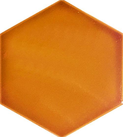 15X17 Cm Düz Karamel Altıgen Seramik