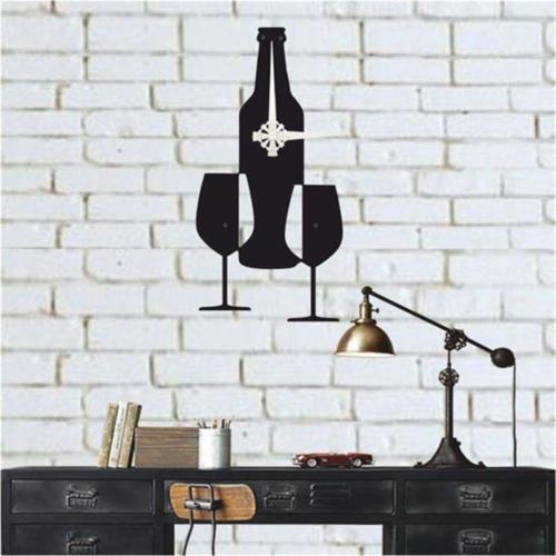 Şaraplıklı Metal Dekor 38x38 cm