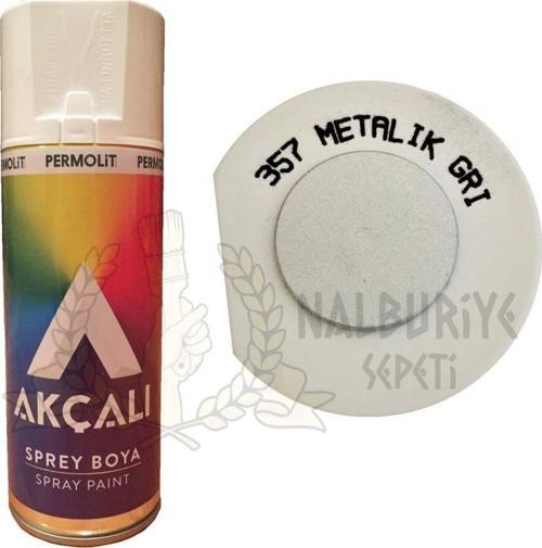 Akrilik Sprey Boya METALİK GRİ (Simli) 400 ml - 357