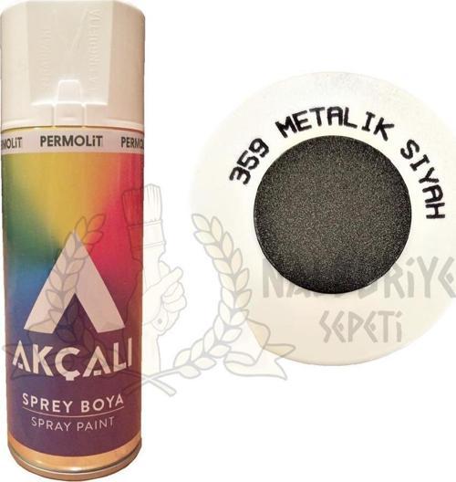 Akrilik Sprey Boya METALİK SİYAH (Simli) 400 ml - 359