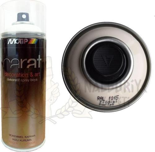 Carat Akrilik Sprey Boya FİLDİŞİ PARLAK 400 ml - RAL1015