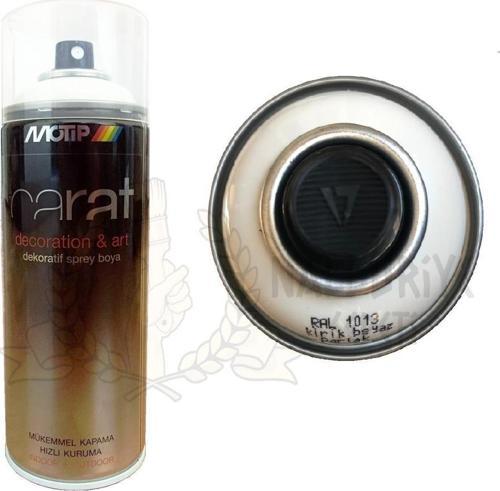 Carat Akrilik Sprey Boya KIRIK BEYAZ PARLAK 400 ml - RAL1013