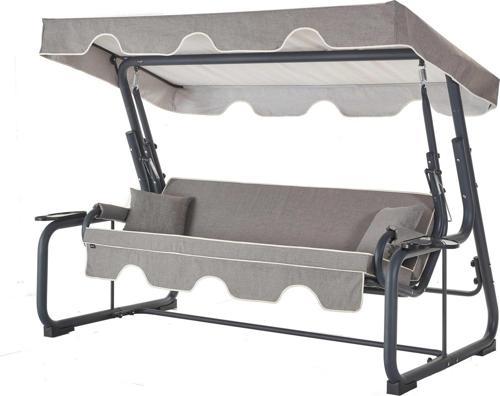 Rubus 4 Kişilik Bahçe Balkon Teras Salıncağı - Kırçıllı Gri