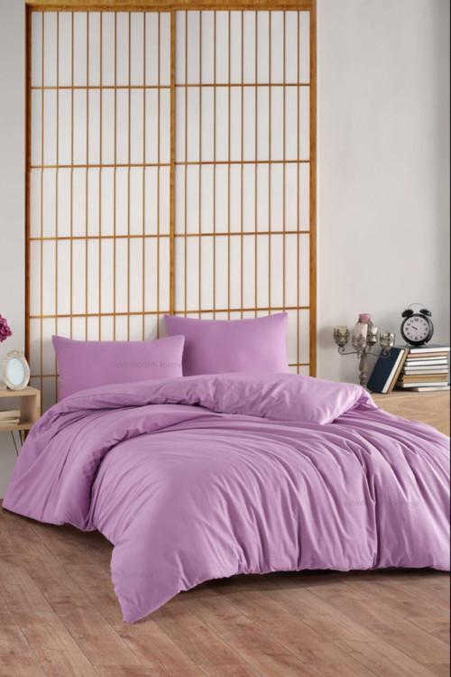 Pamuk Lastikli Çarşaflı Nevresim Takımı 4 Renk.