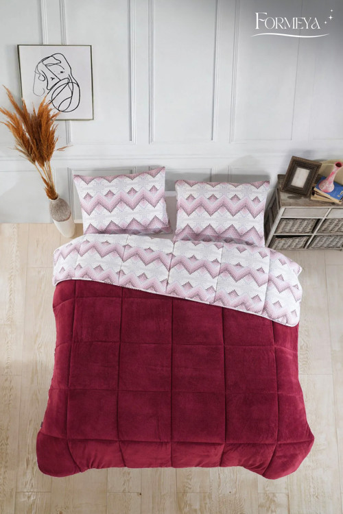 Çift Kişilik Lüx Wellsoft Yorgan Çift Taraflı Yastık Kılıflı 195x215 cm Yorgan + Yastık Kılıfı Set