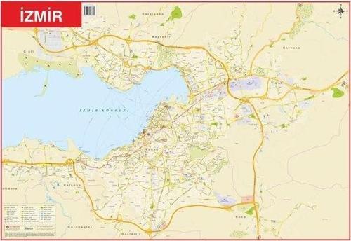 -İzmir-Türkiye Fiziki Haritası 70x100cm