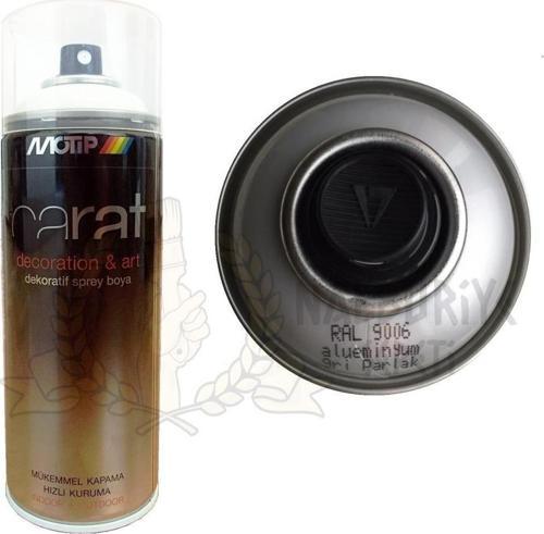 Carat Akrilik Sprey Boya ALÜMİNYUM GRİ PARLAK 400 ml - RAL9006