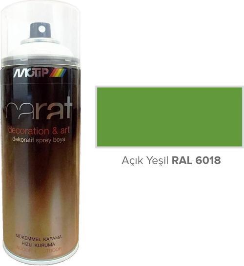 Carat Akrilik Sprey Boya AÇIK YEŞİL PARLAK 400 ml - RAL6018