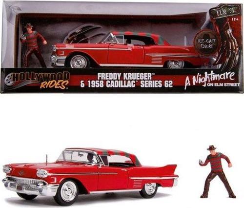 Simba Freddy Krueger Figür ve 1958 Cadillac Series 62 Araba