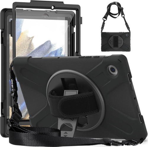 Samsung Galaxy Tab A8 Zırhlı Armour Defender Askılı Kılıf Sm - X200