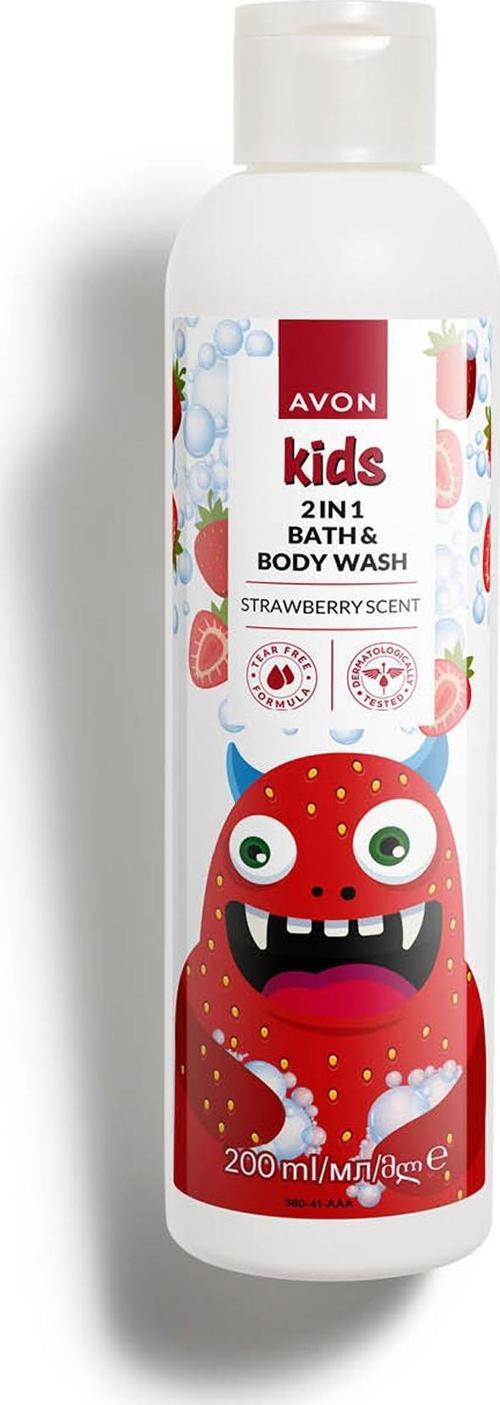 Kids 2 si 1 Arada Çocuklar İçin Çilek Kokulu Banyo ve Vücut Yıkama 200 Ml.