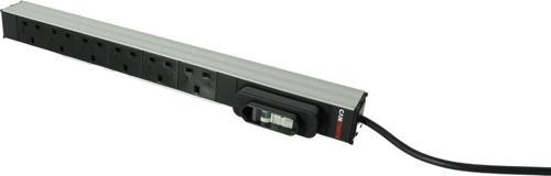 19” 1U Rack Montajlı 6 Yollu UK Soket 1,5Mt 3x1,5 mm² Kablolu UK Fiş Güç Dağıtım Birimi (PDU)