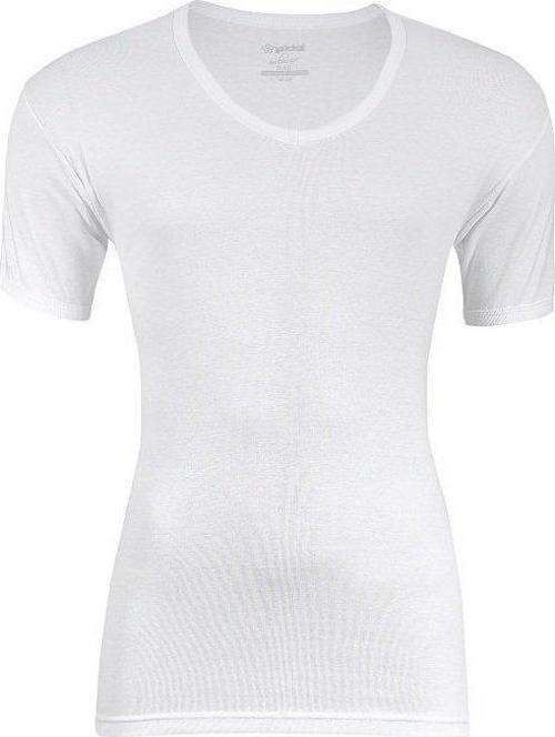 60 Battal Beyaz Ribana V Yaka Erkek Body