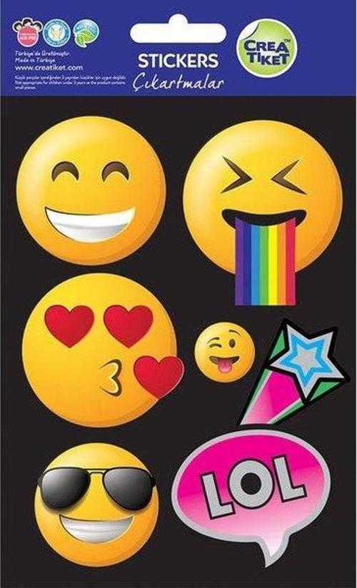 Emoji Xl Efekt Çıkartma Siyah 1319