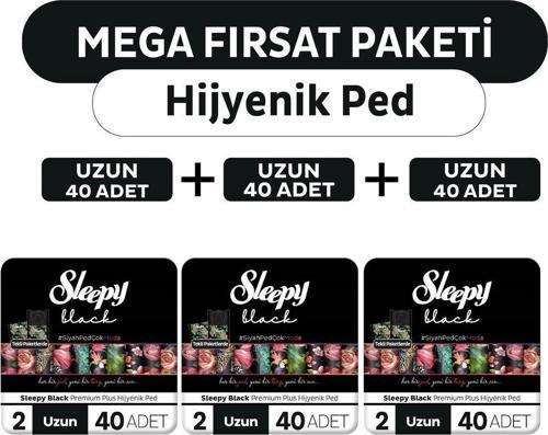 Black Premium Plus Hijyenik Ped Mega Fırsat Paketi Uzun 120 Adet