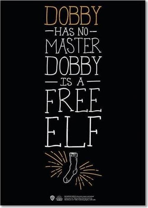 Wizarding World Dobby Tipografik Poster