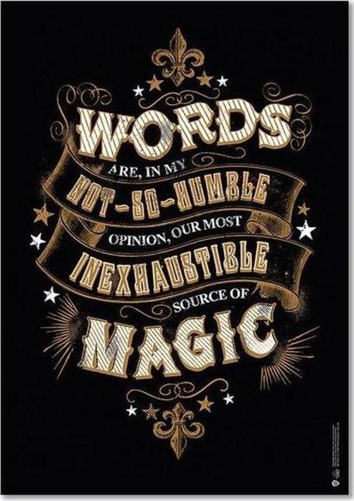 Wizarding World Magic Words Tipografik Poster