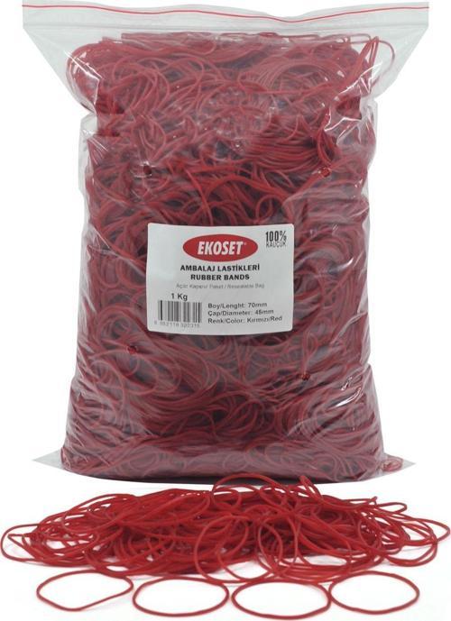 Kauçuk Paket Ambalaj Para Lastiği 70mm Kırmızı 1 kg